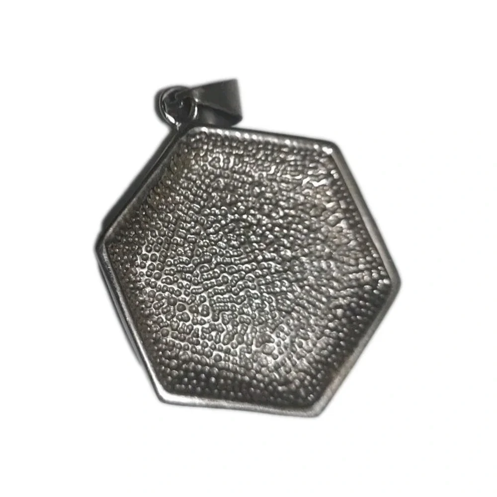Large 13 Medallion Necklace Pendant Stainless Steel Lucky Number Biker Mens Gift